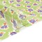 1 Yard Green, Purple & Orange Little Flowers Crinkled Silk Chiffon Playful Design, 54 Inches Wide